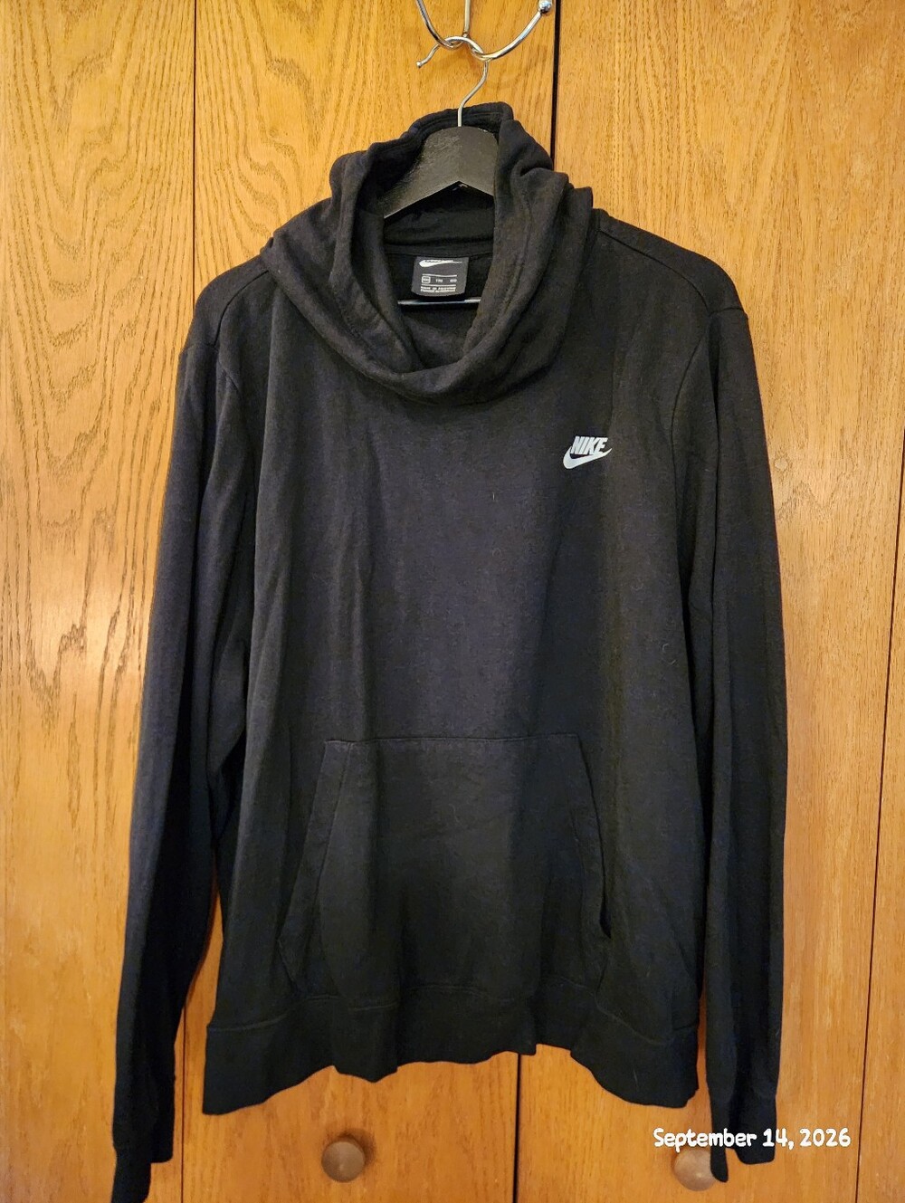 Nike Women’s Black Cowl Neck Pullover Hoodie